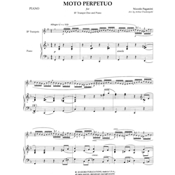 Moto Perpetuo - Trumpet Duet and Piano