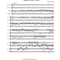 Little Fugue in G Minor - Clarinet, Bass Clarinet, Marimba and Double Bass