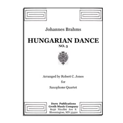 Hungarian Dance No. 5 - Saxophone Quartet (SATB/AATB)