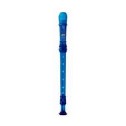 MPI Prism Blue 2-piece Soprano Recorder - Baroque Fingering