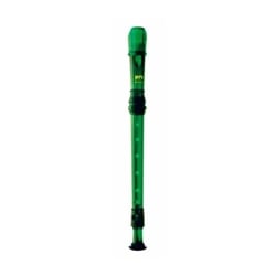 MPI Prism Green 2-piece Soprano Recorder - Baroque Fingering