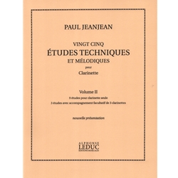 25 Technical and Melodious Studies, Vol. 2 - Clarinet
