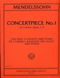 Concert Piece No. 1 in F Minor, Op. 113 - Clarinet Duet and Piano
