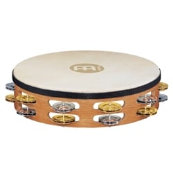 Meinl TAH2M-SNT Headed Recording-Combo Tambourine - Double Row, Mixed Jingles