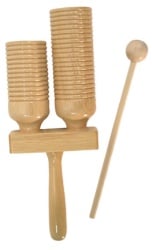 WestCo Two-Tone Wood Agogo Bell on Handle