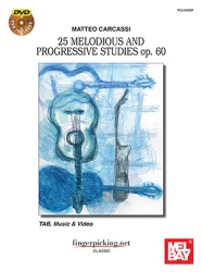 25 Melodious and Progressive Studies, Op. 60 (Bk/DVD) - Classical Guitar