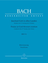 Cantata No. 51 Jauchzet Gott in allen Landen - Vocal Score