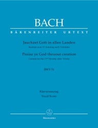 Cantata No. 51 Jauchzet Gott in allen Landen - Vocal Score