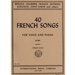 40 French Songs, Volume 1 - Low Voice and Piano