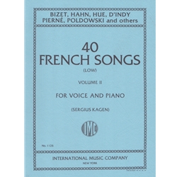 40 French Songs, Vol. 2 - Low Voice and Piano