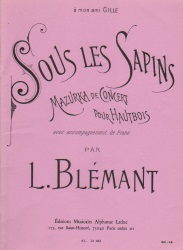 Sous les Sapins - Oboe and Piano
