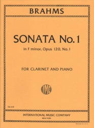 Sonata No. 1 in F Minor, Op. 120, No. 1 - Clarinet and Piano