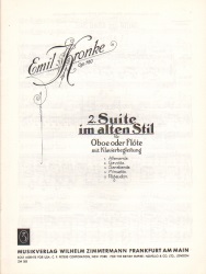 Suite No. 2 in the Old Style (Alten Stil), Op. 160 - Oboe (or Flute) and Piano
