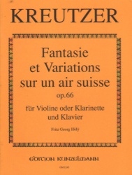 Fantasy and Variations on a Swiss Air - Clarinet (or Violin) and Piano