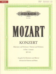 Concerto in A Major, K. 622 - Clarinet in A and Piano