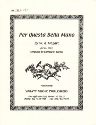 Per Questa Bella Mano - Clarinet and Piano