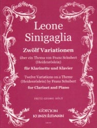 12 Variations on a Theme (Heidenroslein) by Schubert - Clarinet and Piano