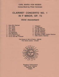 Concerto No. 1 in F Minor, Op. 73, Mvt. 3 (Score and Parts) - Clarinet and Wind Ensemble