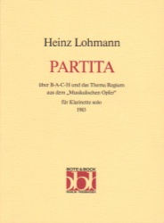 Partita on Bach and the Theme Regium - Clarinet Unaccompanied