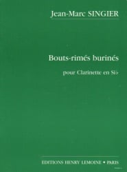 Bouts-Rimes Burines - Clarinet Unaccompanied