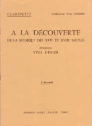 A La Decouverte, Vol. 3 - Clarinet and Piano