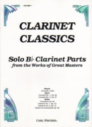 Clarinet Classics, Vol. 1 - Clarinet Solo Part ONLY