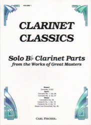 Clarinet Classics, Vol. 1 - Clarinet Solo Part ONLY