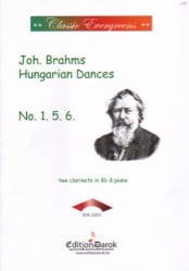 Hungarian Dances Nos. 1, 5, and 6 - Clarinet Duet and Piano