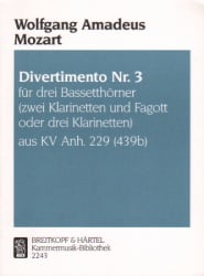 Divertimento No. 3 in C Major, K. 439b - Clarinet Trio