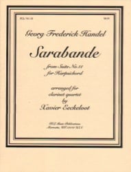Sarabande from Suite No. 11 - Clarinet Quartet