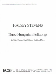 3 Hungarian Folksongs - English Horn (or Viola, Clarinet, Cello) and Piano