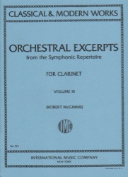 Orchestral Excerpts, Volume 3 - Clarinet