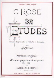 32 Etudes (Piano Accompaniment) - Clarinet