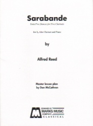 Sarabande (from 5 Pieces for 5 Clarinets) - Alto Clarinet and Piano