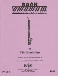 Allegro from Sonata No. 1 - Alto Clarinet and Piano