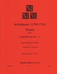 Presto from Divertimento No. 12 - Bass Clarinet and Piano