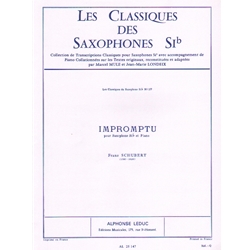 Impromptu, Op. 90 No. 3 - Soprano (or Tenor) Sax and Piano