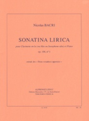 Sonatina Lirica, Op. 108, No. 1 - Alto Sax (or Clarinet or Viola) and Piano