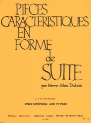 Pieces Caracteristiques No. 3: A la Francaise - Alto Sax and Piano