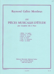 6 Pieces Musicales d'Etude - Alto Sax and Piano