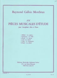 6 Pieces Musicales d'Etude - Alto Sax and Piano