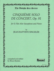 Cinquieme Solo de Concert, Op. 91 - Alto Sax and Piano