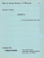 Sonata - Alto Sax and Piano