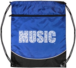 Blue Drawstring Music Bag