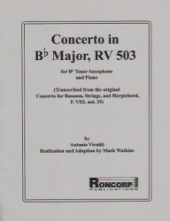 Concerto in B-flat Major, RV 503 - Tenor Sax and Piano