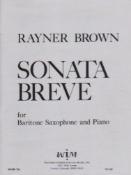 Sonata Breve - Baritone Sax and Piano