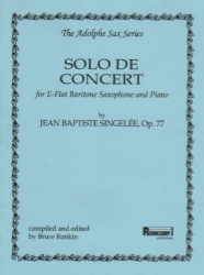 Solo de Concert, Op. 77 - Baritone Sax and Piano