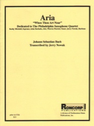 Aria "When Thou Art Near" - Sax Quartet SATB