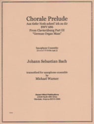 Chorale Prelude, "Aus tiefer Noth schrei' ich zu dir," BWV 686 - Sax Septet SAATTBBs