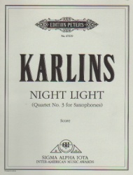 Night Light (Quartet No. 3 for Saxophones) - Score Only